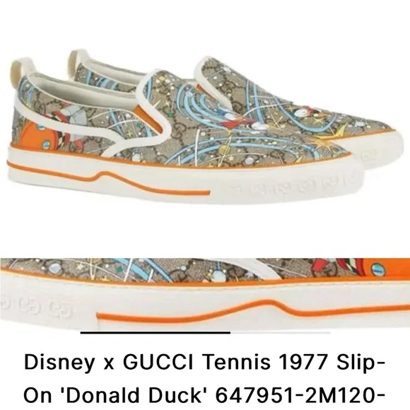 GUCCI X DISNEY slip on tennis shoes - Picture 4 of 11